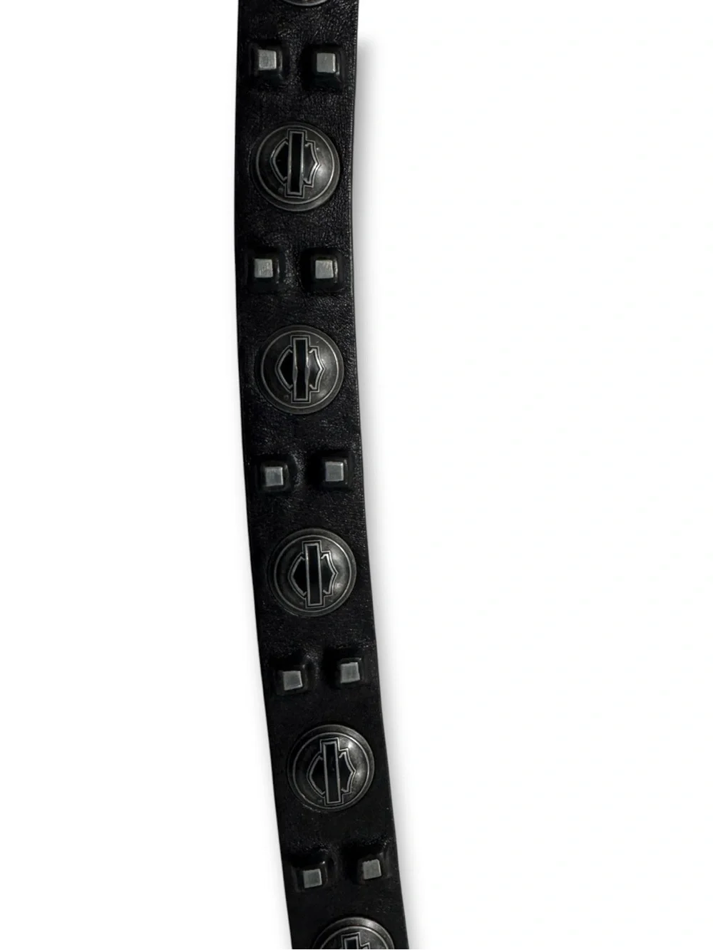 Harley Davidson Men’s Midnight Belt Size 36 Black Leather Studded Logo Biker